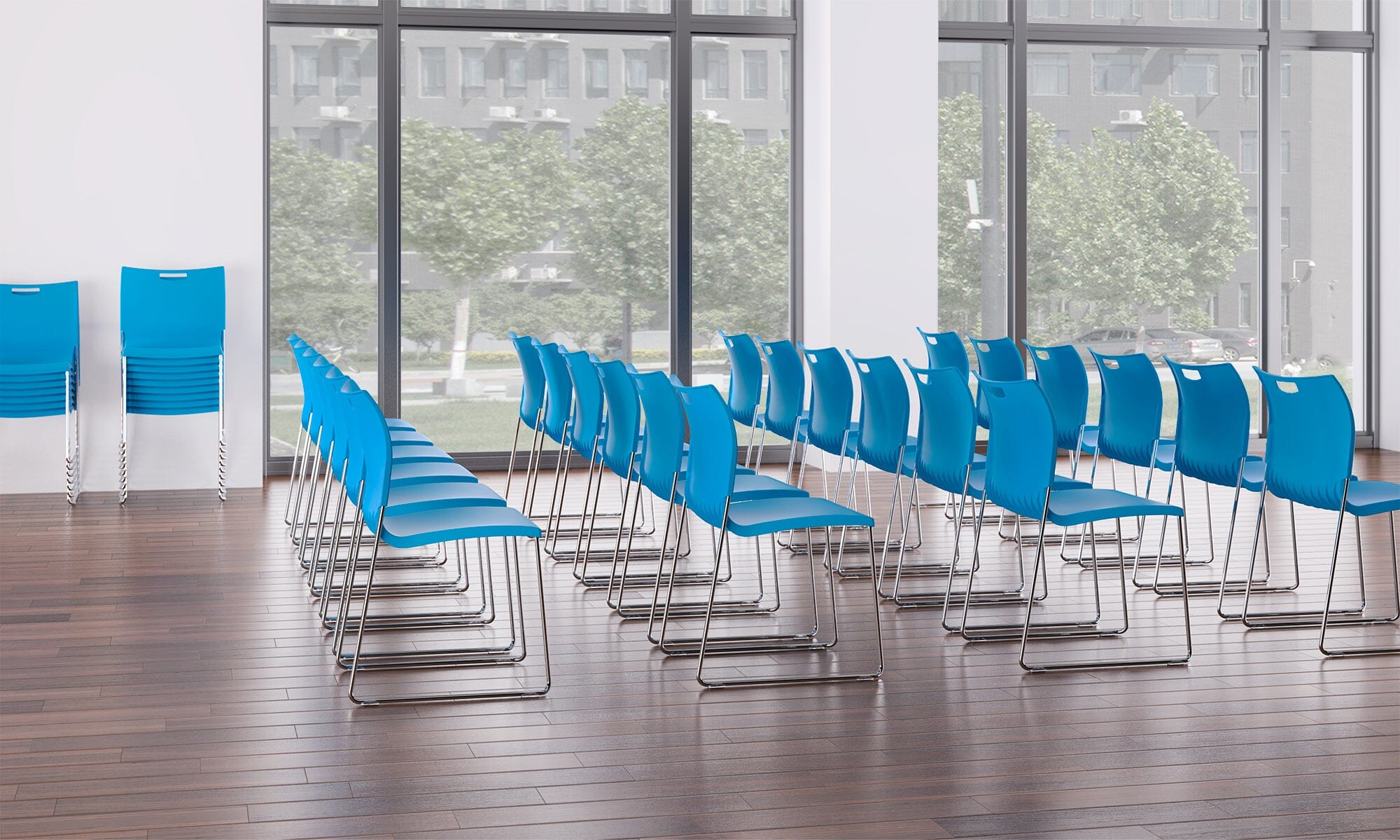 Rowdy Sledbase Stack Chair Guest Chair, Cafe Chair, Stack Chair SitOnIt 