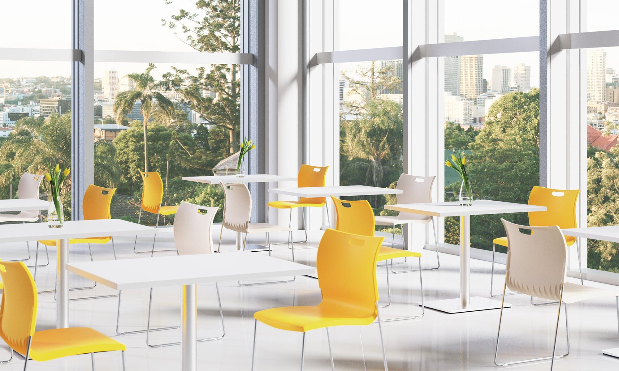 Rowdy Sledbase Stack Chair Guest Chair, Cafe Chair, Stack Chair SitOnIt 