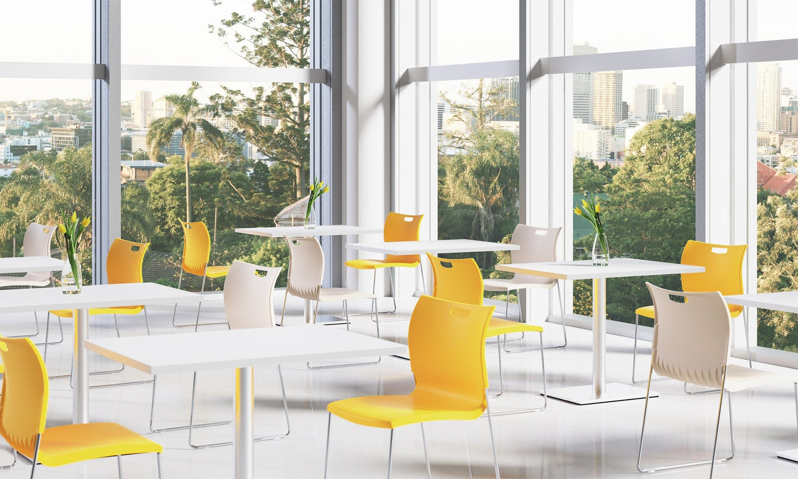 Rowdy Sledbase Stack Chair Guest Chair, Cafe Chair, Stack Chair SitOnIt 