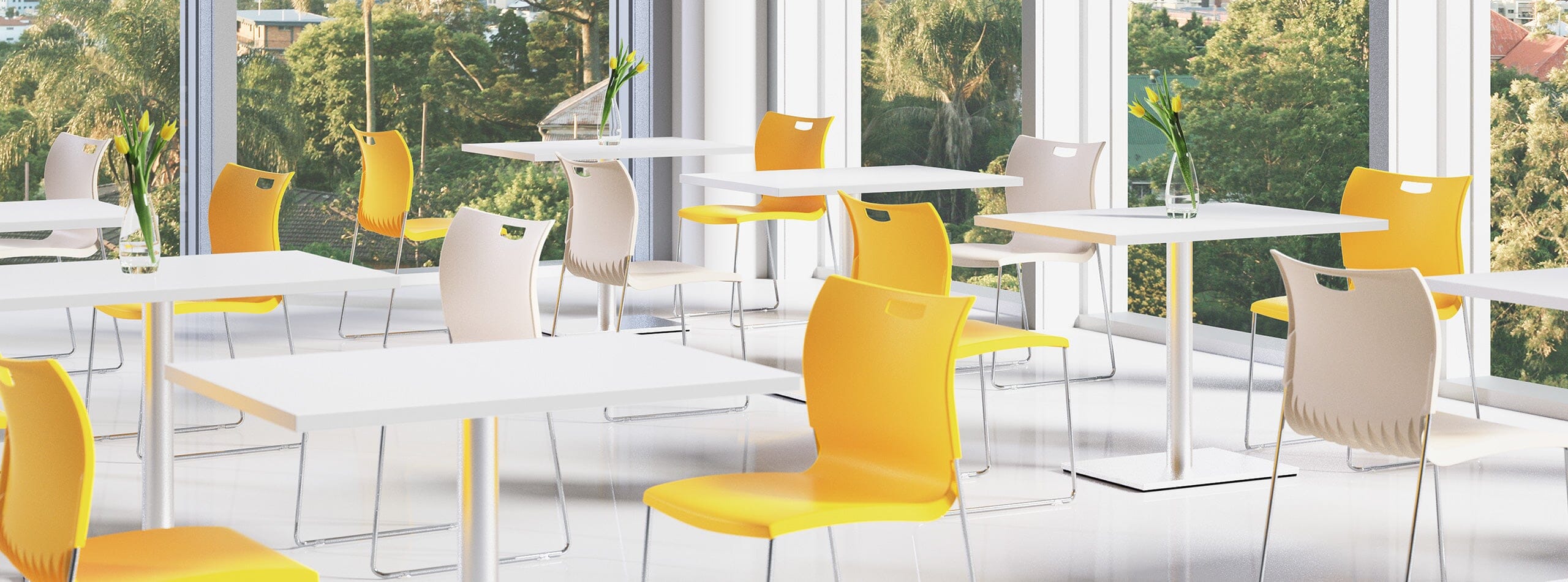 Rowdy Sledbase Stack Chair Guest Chair, Cafe Chair, Stack Chair SitOnIt 