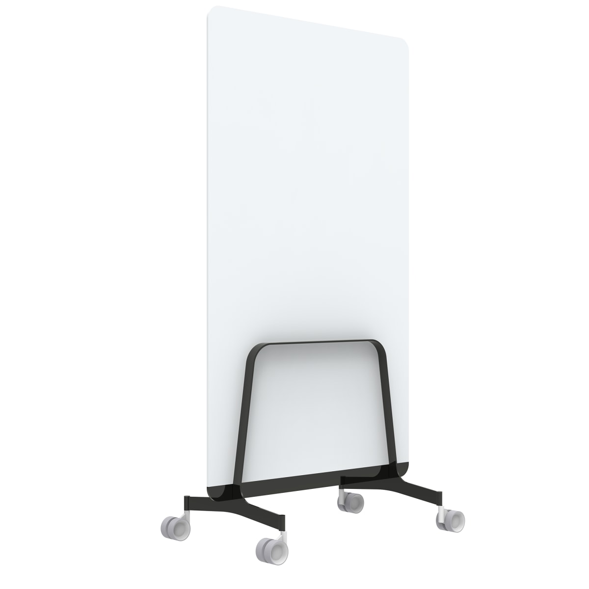 Q! Mobile Dual-Sided Glass Writing Board for Clinical Staff