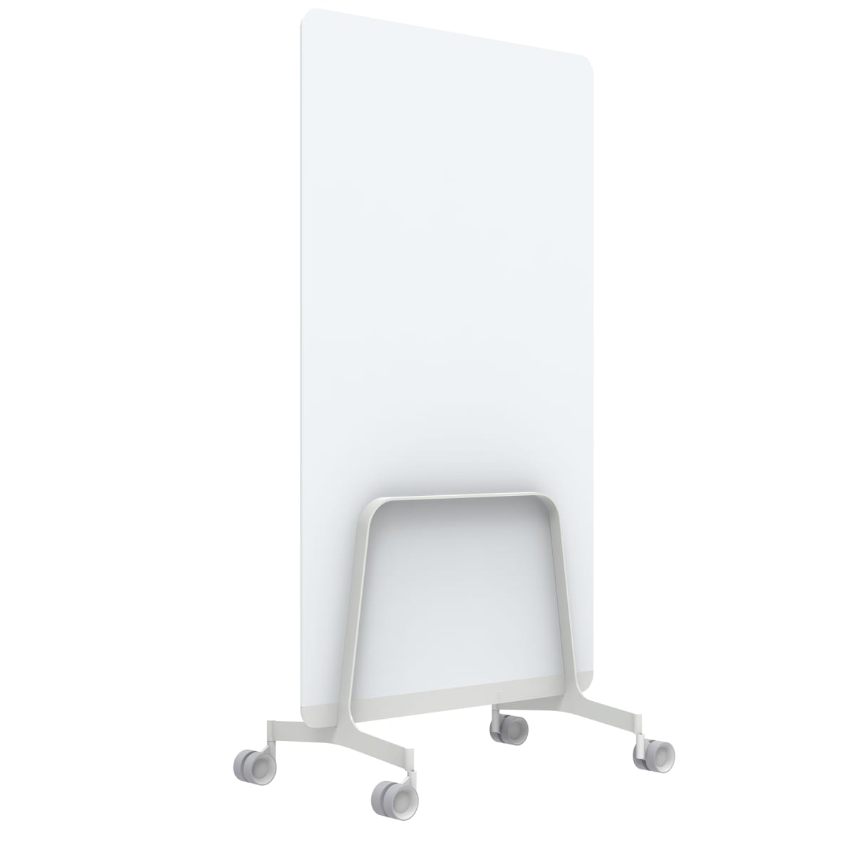 Q! Mobile Dual-Sided Glass Writing Board for Clinical Staff