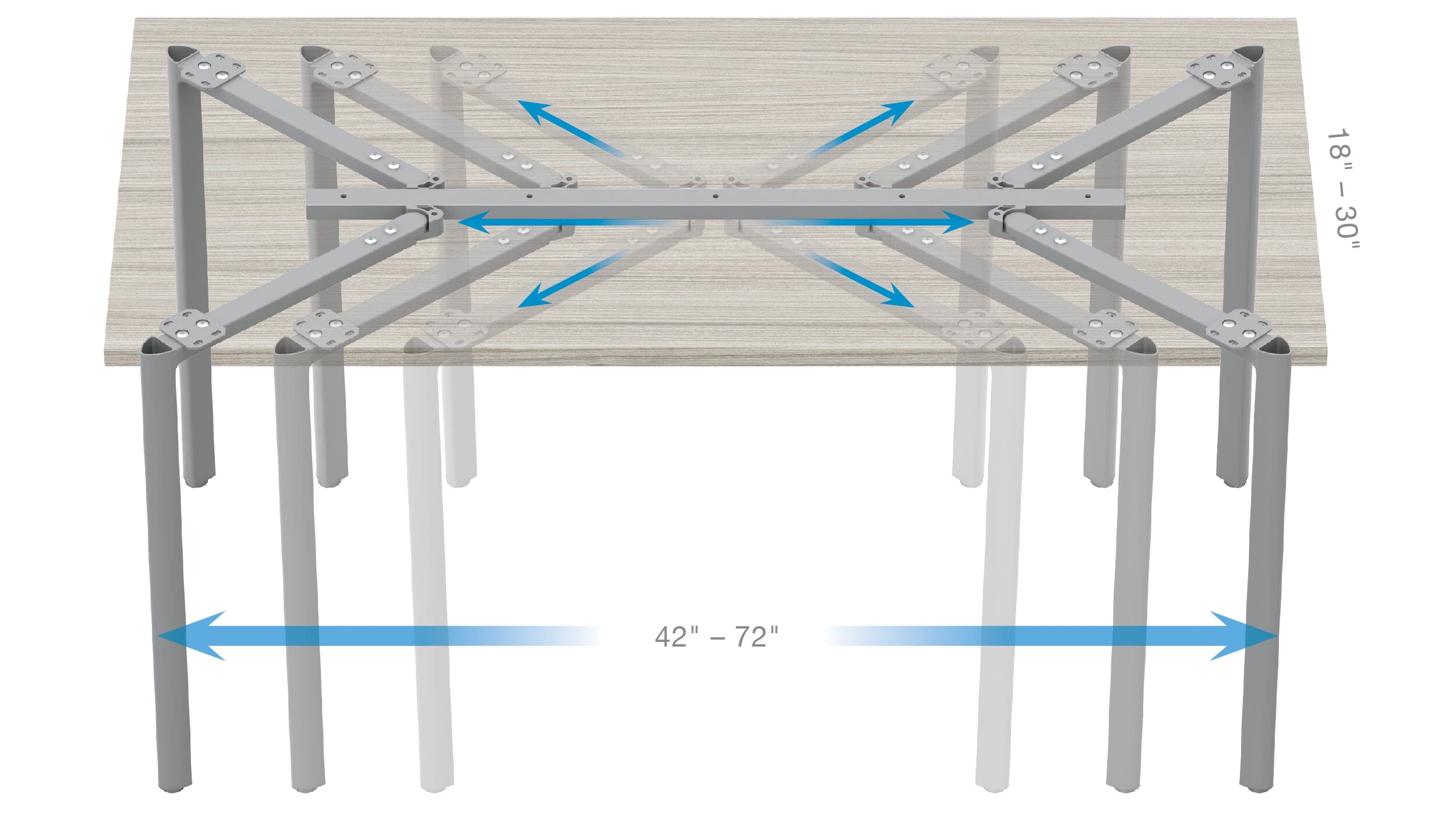 Tensor Table - Adaptable & Innovative Workspace Solution Multi-Purpose Table, Meeting Table, Conference Table, Training Table SitOnIt 