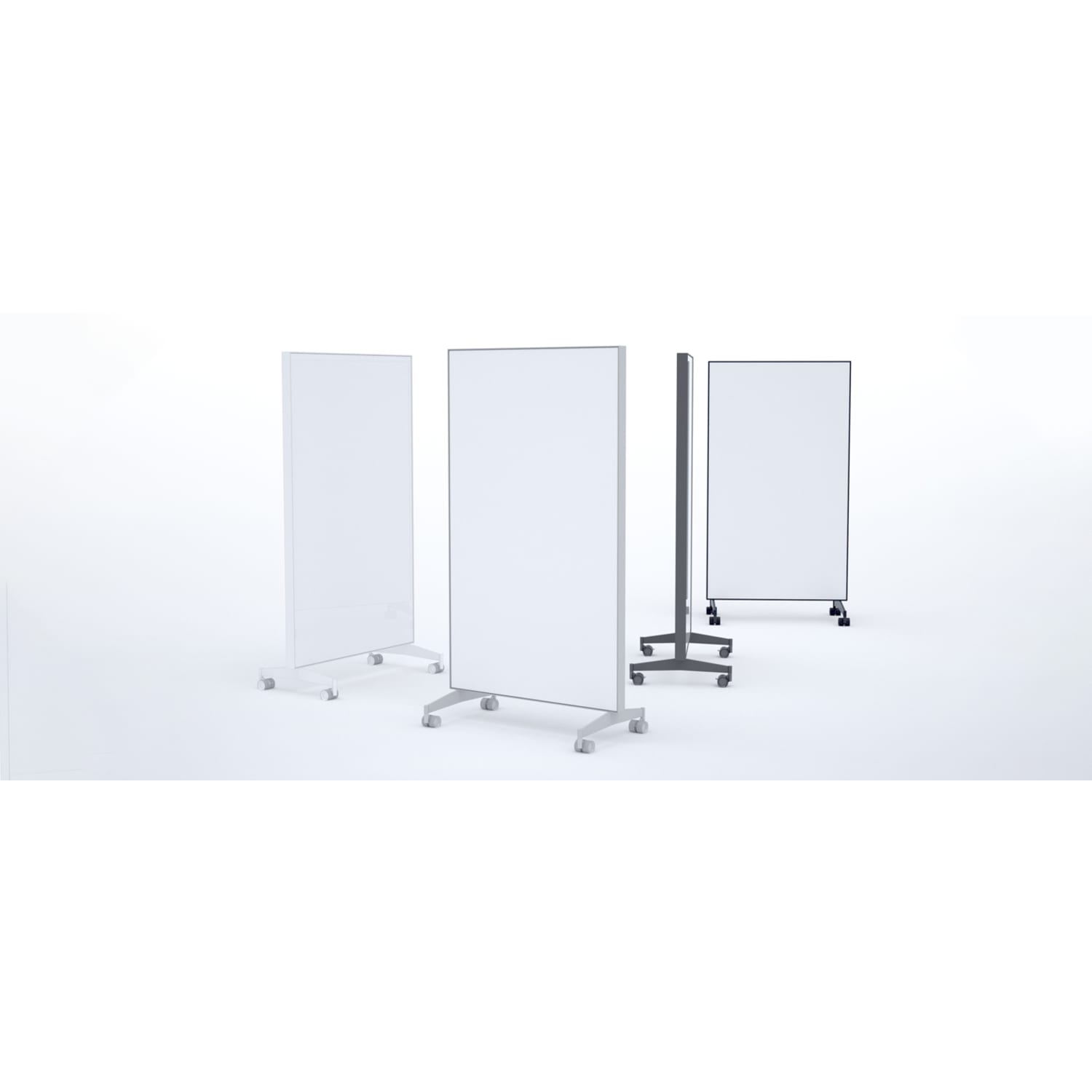 AX Mobile Double-Sided Glass Medical Charting Board
