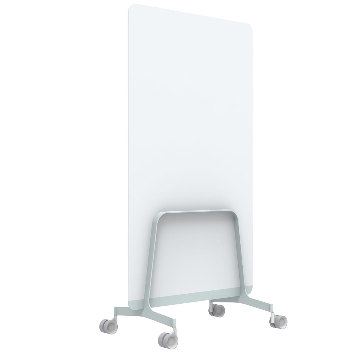 Q! Mobile Dual-Sided Glass Writing Board for Clinical Staff