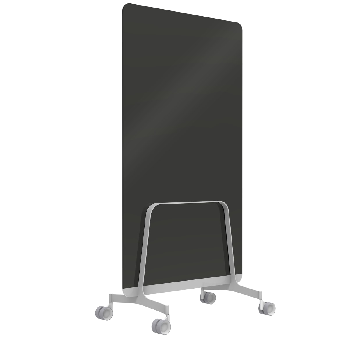 Q! Mobile Dual-Sided Glass Writing Board for Clinical Staff