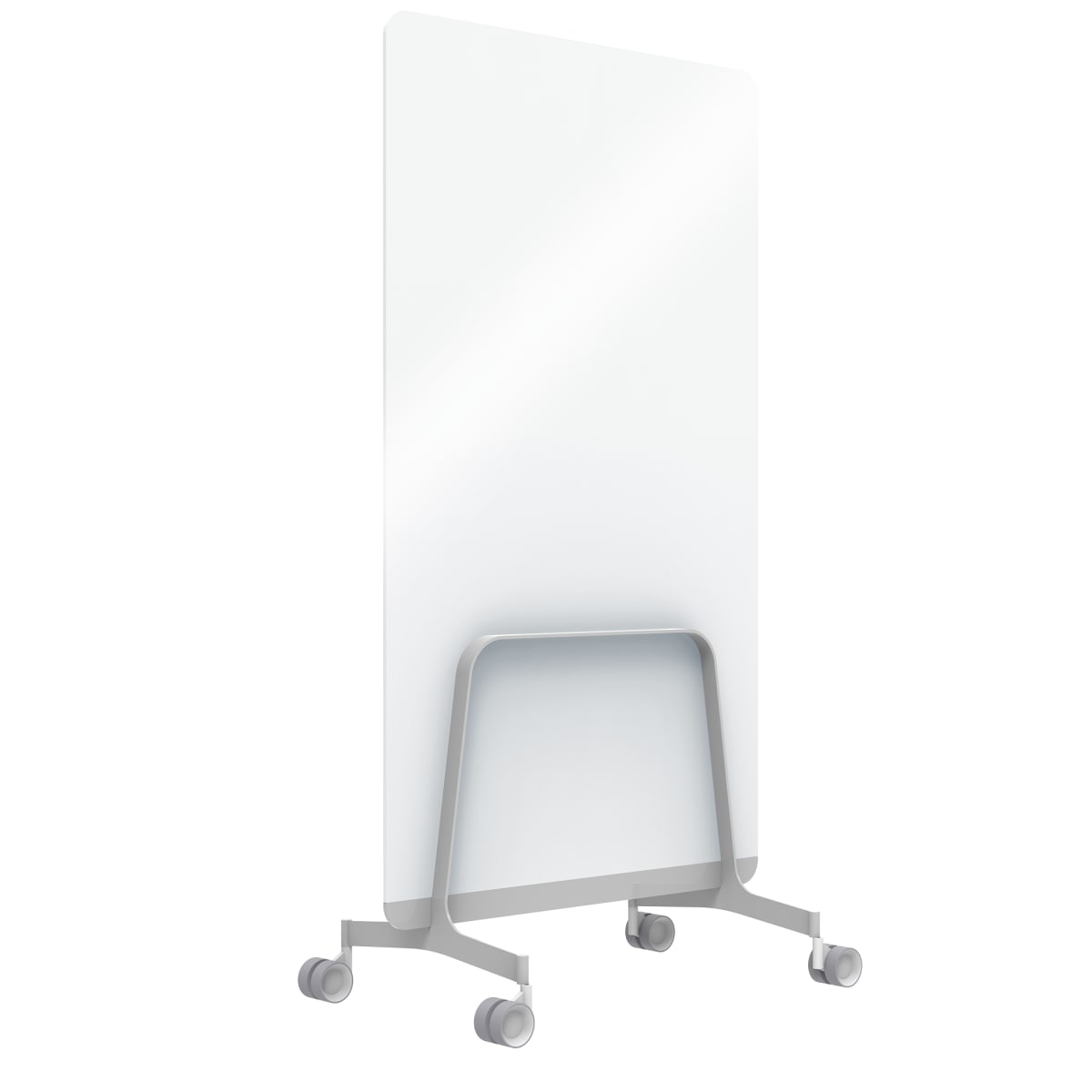 Q! Mobile Dual-Sided Glass Writing Board for Clinical Staff